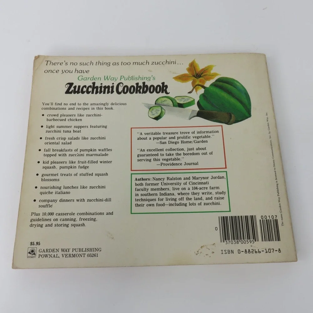 Zucchini Cookbook: And Other Squash by Nancy C Ralston & Marynor Jordan